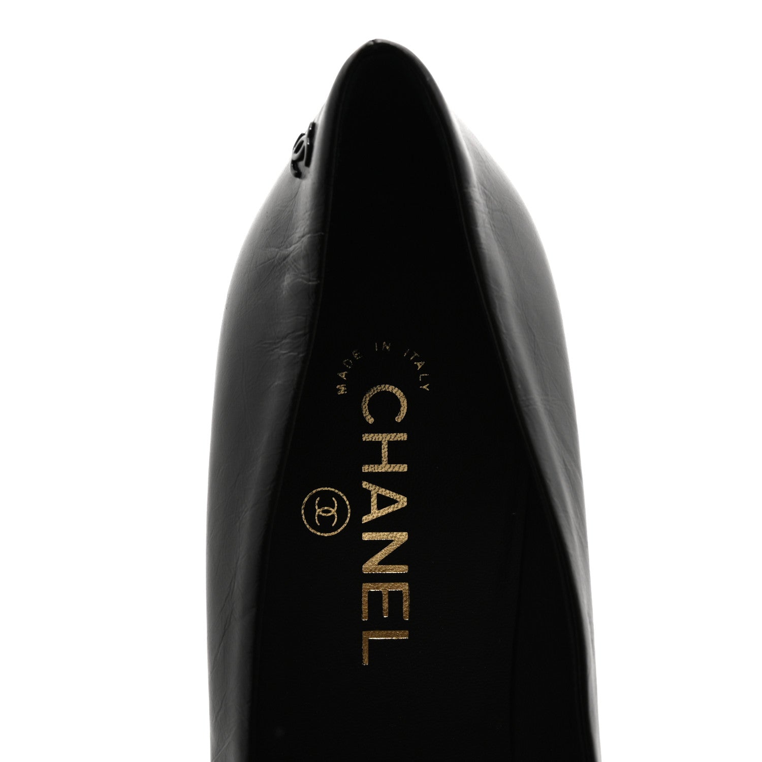 Chanel Calfskin Patent Cap Toe CC Pumps 40 Black White 7 of 10