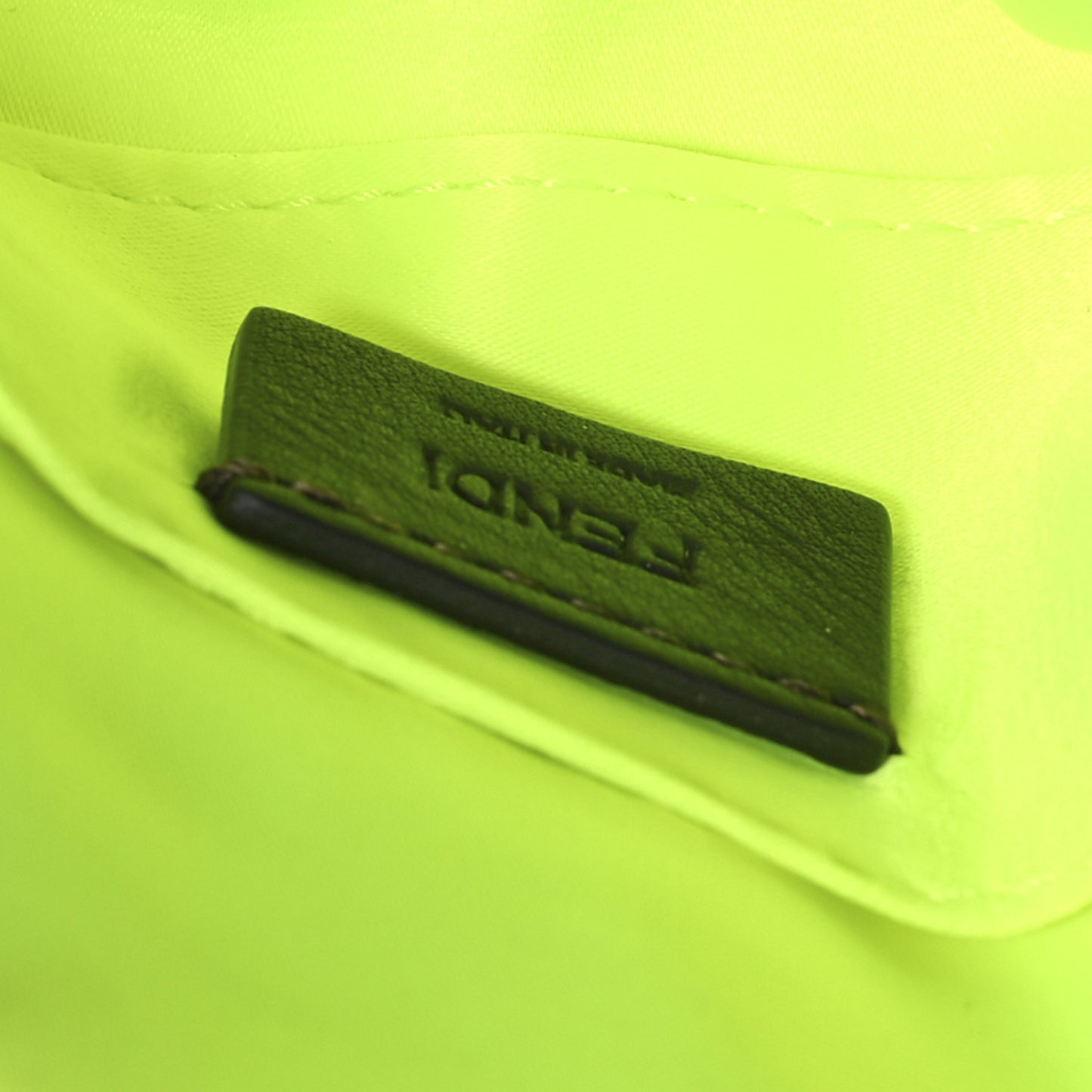 Transparent Paillettes Vitello King Nano Maxi Buckle Baguette Charm Yellow Fluo