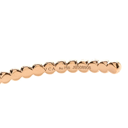 Van Cleef & Arpels 18K Rose Gold Small Perlee Hoop Earrings 5 of 5