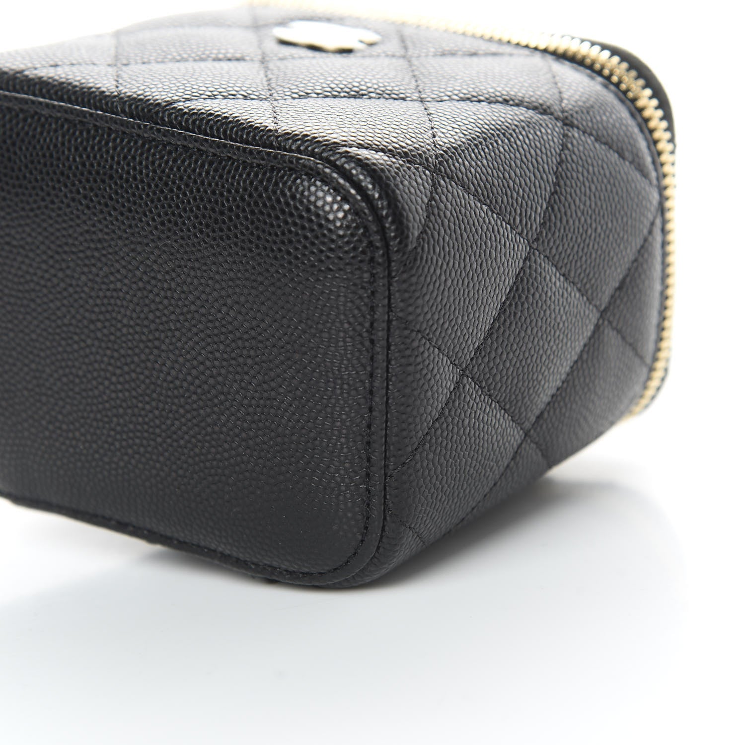 Chanel Caviar Quilted Mini Vanity Case With Chain Black 10 of 11