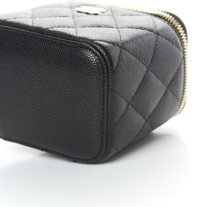 Chanel Caviar Quilted Mini Vanity Case With Chain Black 10 of 11