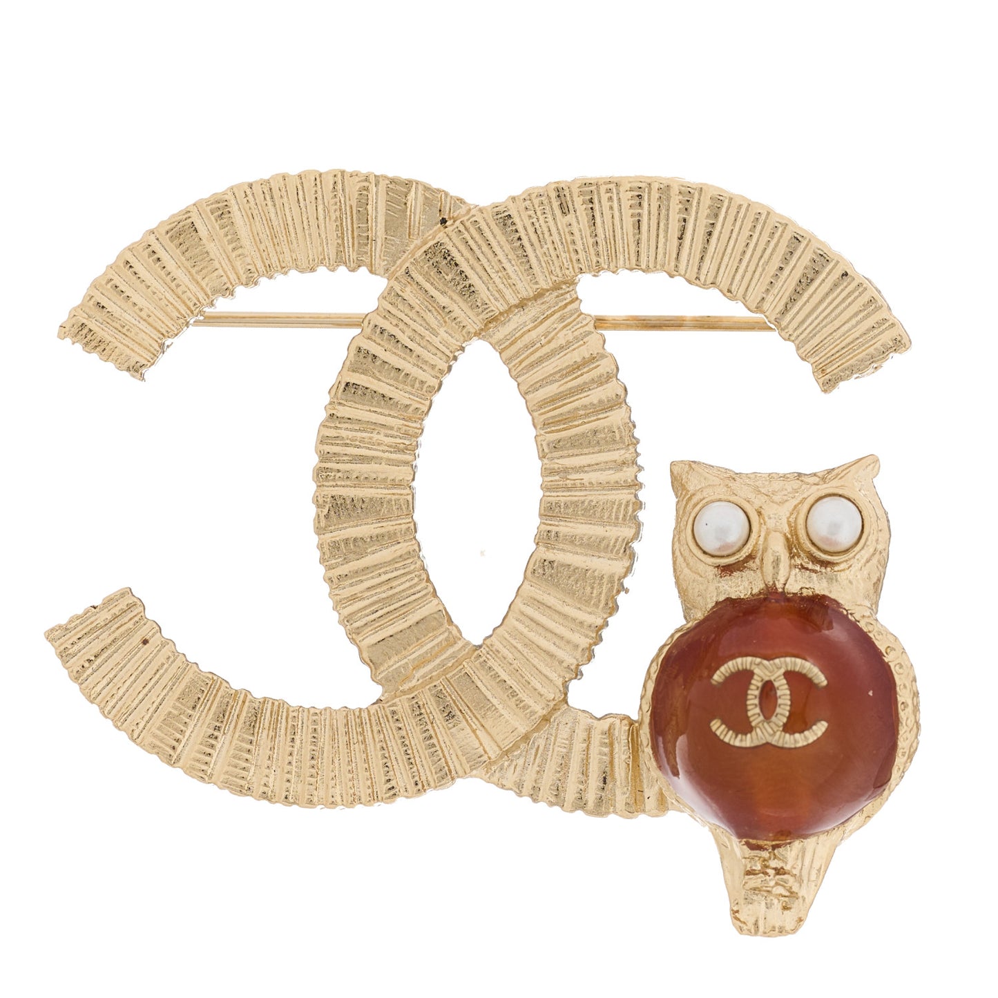 CC Owl Brooch Gold