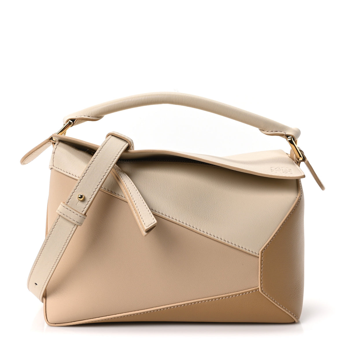 Loewe Calfskin Small Puzzle Edge Bag Angora Beige 1 of 9