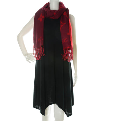 Louis Vuitton Cashmere Monogram Reykjavik Scarf Cherry 2 of 5