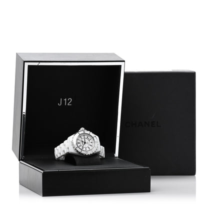 Chanel Stainless Steel Ceramic 33mm J12 Quartz Watch White 5 of 5