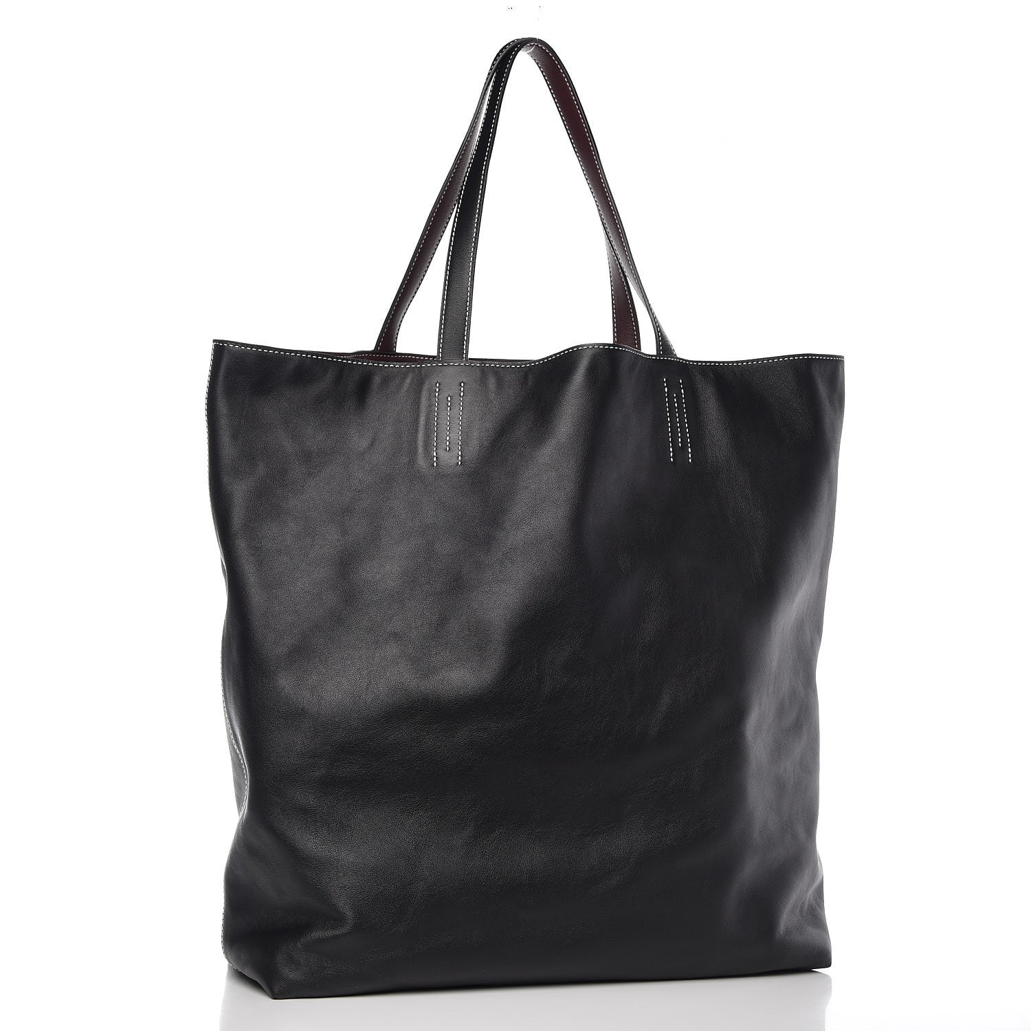 Hermes Sikkim Double Sens 45 Reversible Tote Black Prune 3 of 10
