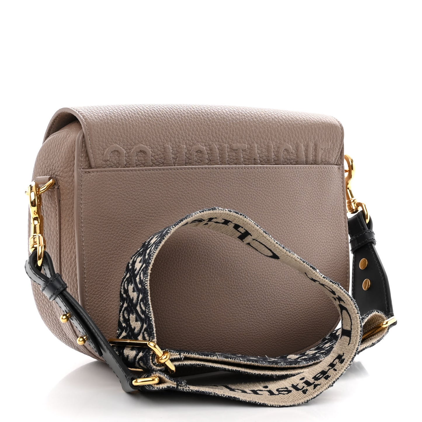 Grained Calfskin Large Bobby Flap Warm Taupe