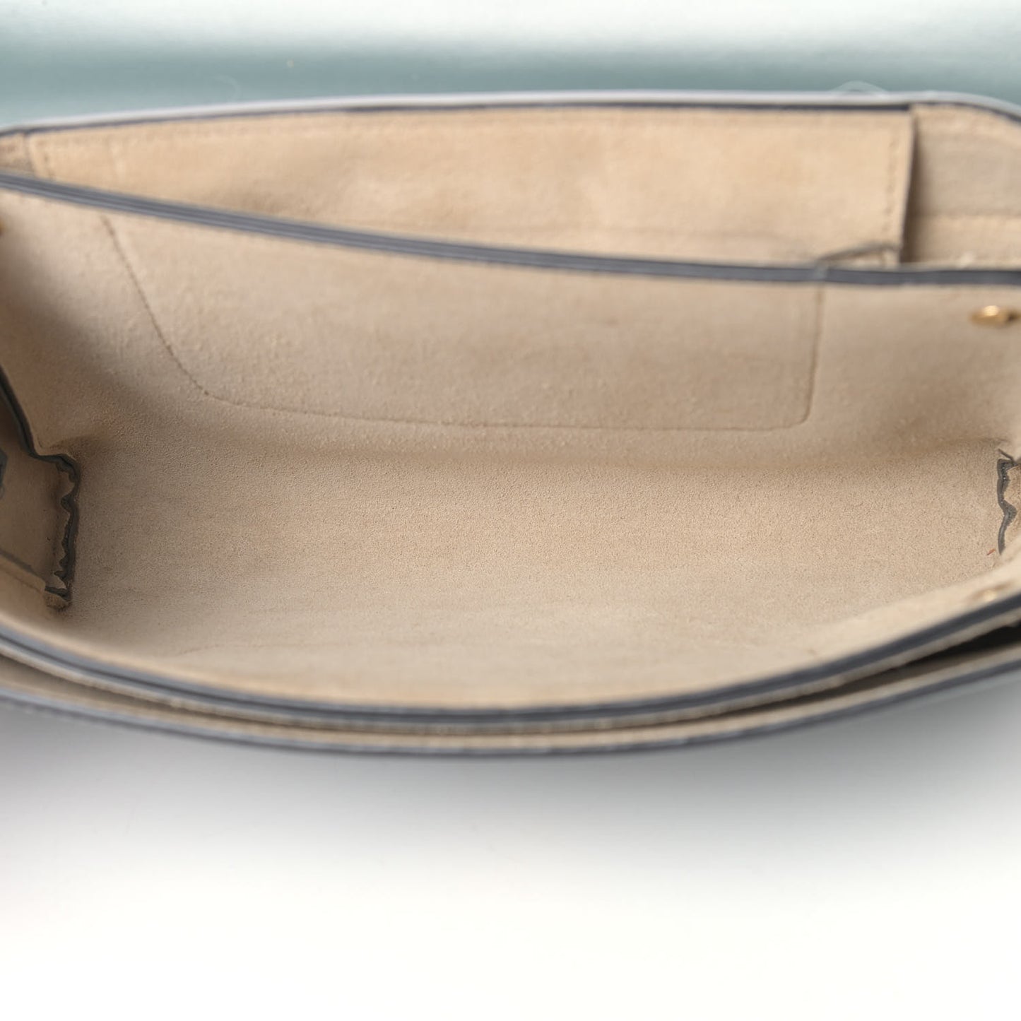Suede Calfskin Small Faye Shoulder Bag Cloudy Blue