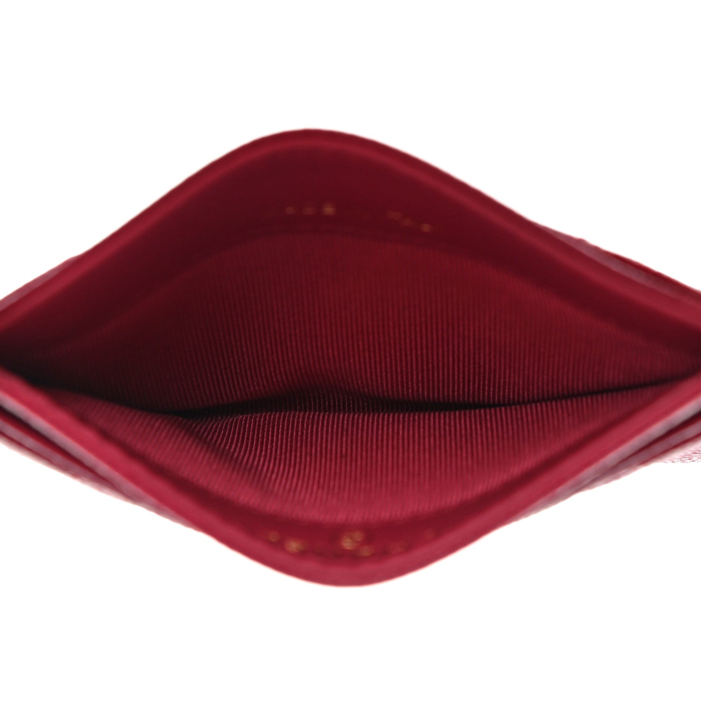 Caviar Quilted Card Holder Dark Pink