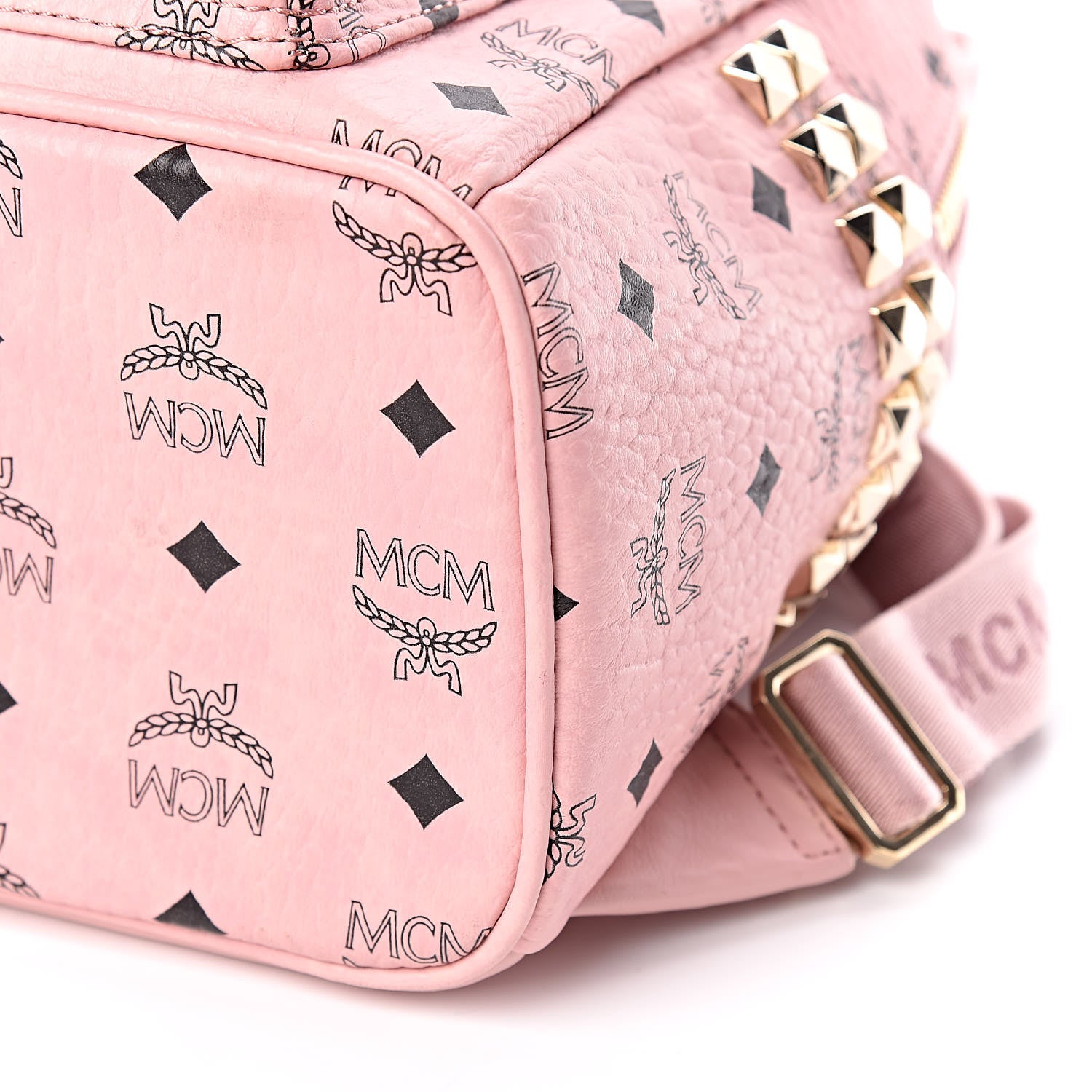 MCM Visetos Small Side Stud Stark Backpack Soft Pink 6 of 11