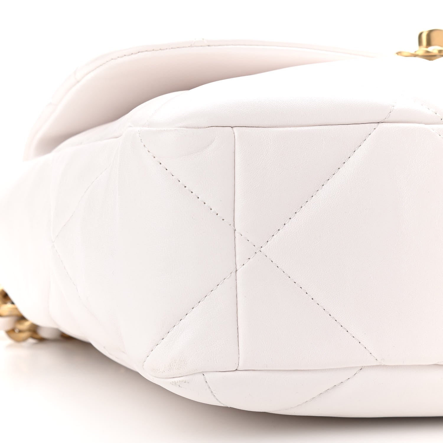 Chanel Lambskin Quilted Large Chanel 19 Flap White 4 of 10