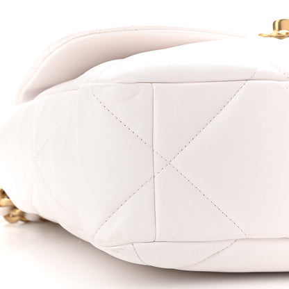 Chanel Lambskin Quilted Large Chanel 19 Flap White 4 of 10