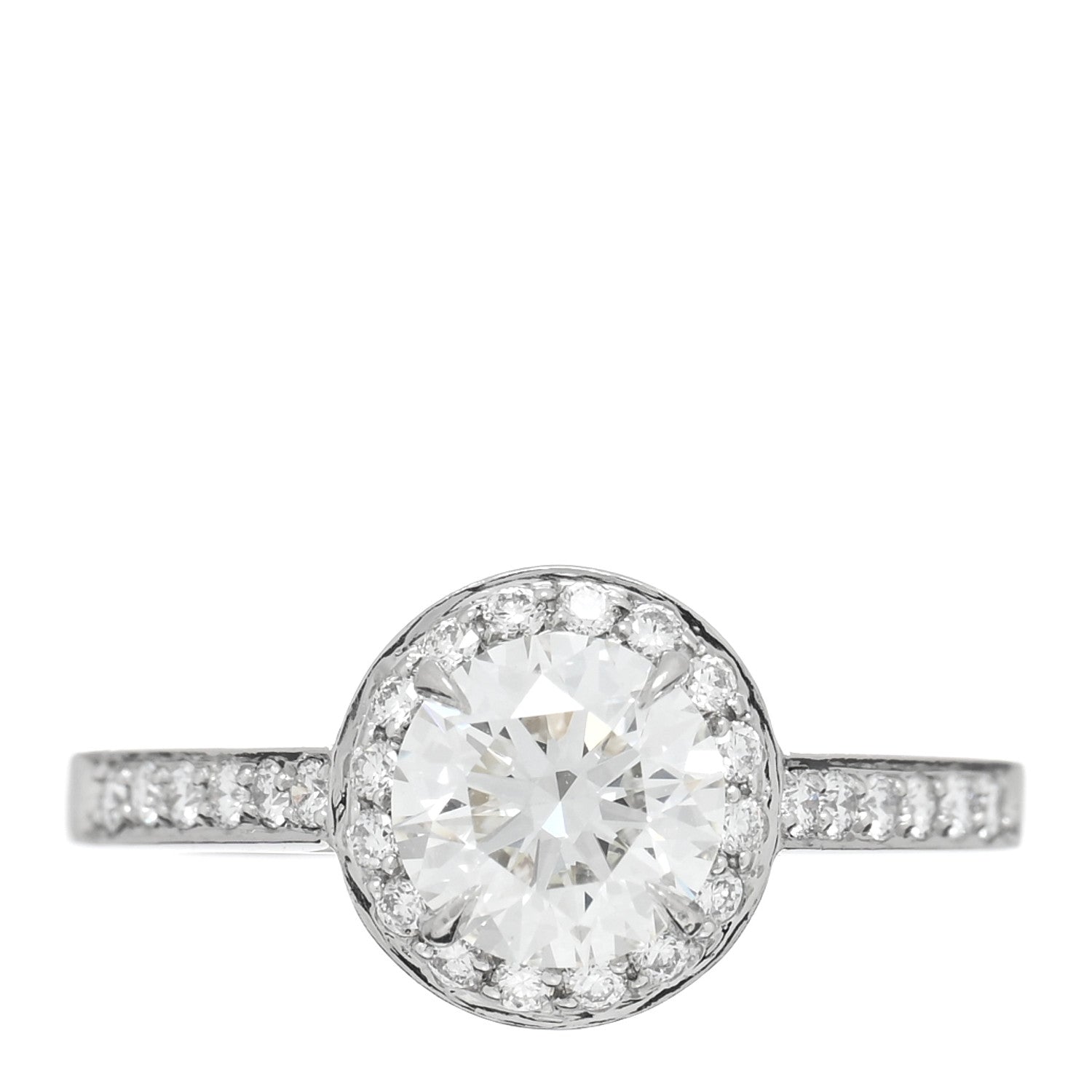 Tiffany Platinum Diamond 1.11ct Soleste Round Brilliant Engagement Ring 52 6 1 of 5