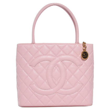 Chanel Caviar Medallion CC Tote Light Pink 1 of 7