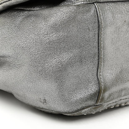 Chanel Metallic Deerskin Luxe Ligne Flap Silver 9 of 21