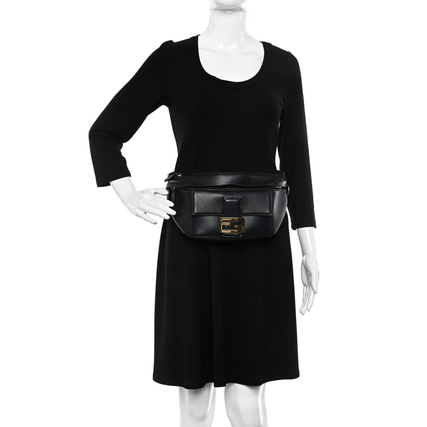 Nappa Apolo Baguette Belt Bag Black Tobacco