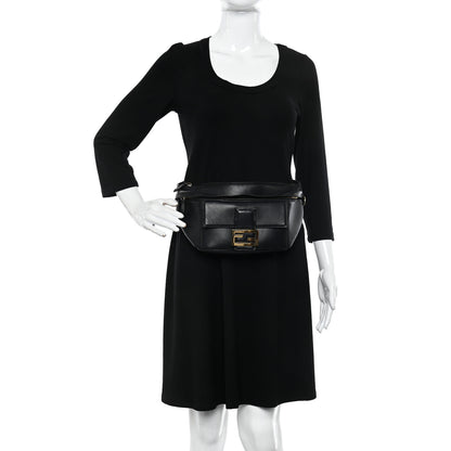 Fendi Nappa Apolo Baguette Belt Bag Black Tobacco 2 of 12
