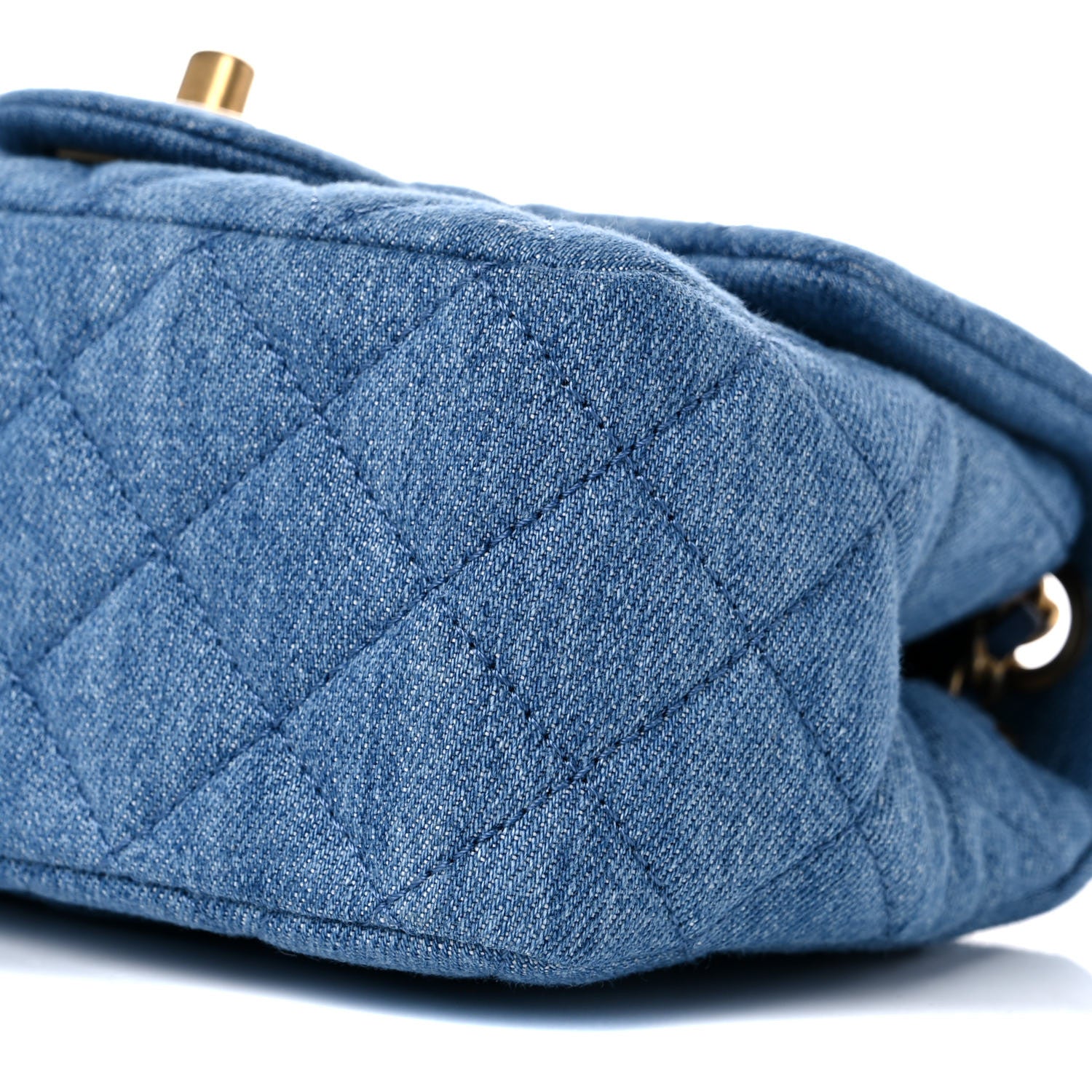 Chanel Denim Quilted Mini Pearl Crush Flap Blue 9 of 10