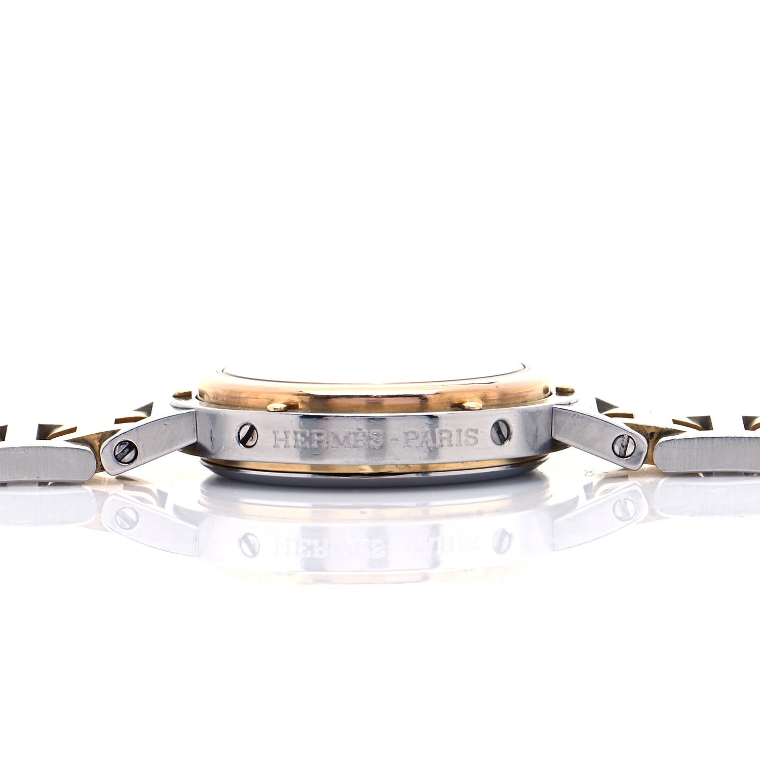 Hermes Stainless Steel 24mm Clipper Quartz Watch Gold 6 of 6
