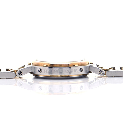 Hermes Stainless Steel 24mm Clipper Quartz Watch Gold 6 of 6