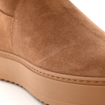 Louis Vuitton Suede Calfskin Shearling Snowdrop Flat Ankle Boot 40 Cognac 9 of 14