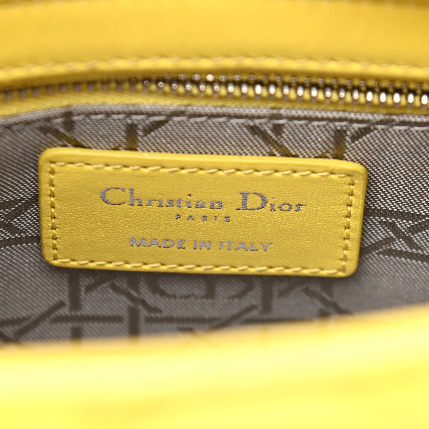 Christian Dior Lambskin Cannage Small Lucky Badges My Lady Dior Yellow 6 of 10