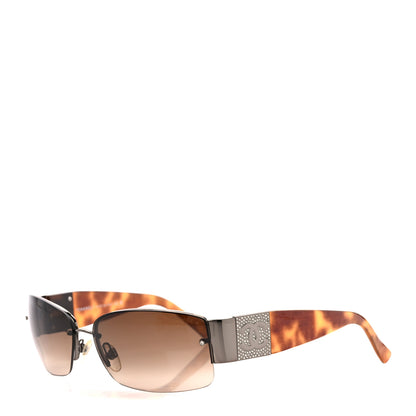 Chanel Crystal CC Sunglasses 4117-B Tortoise 1 of 7