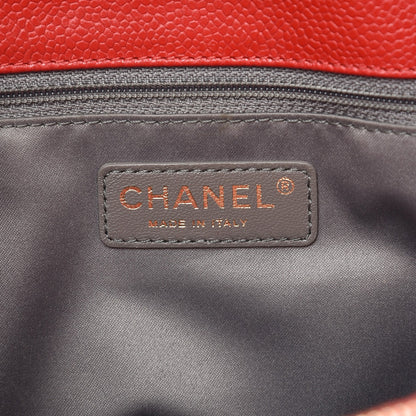 Chanel Caviar Quilted Grand Shopping Tote GST Red 12 of 15