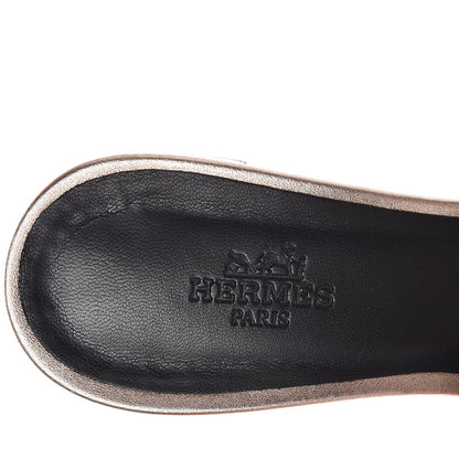 Hermes Metallic Nappa Oasis Sandals 36 Or Rose 8 of 10