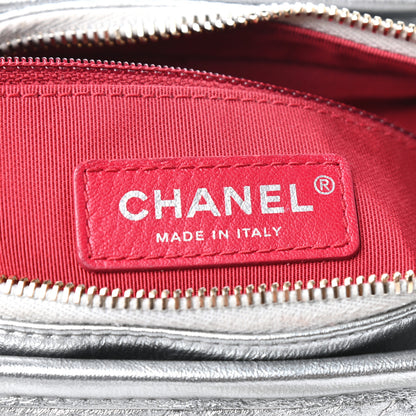 Chanel Metallic Aged Calfskin Quilted Small Gabrielle Hobo Silver 6 of 9