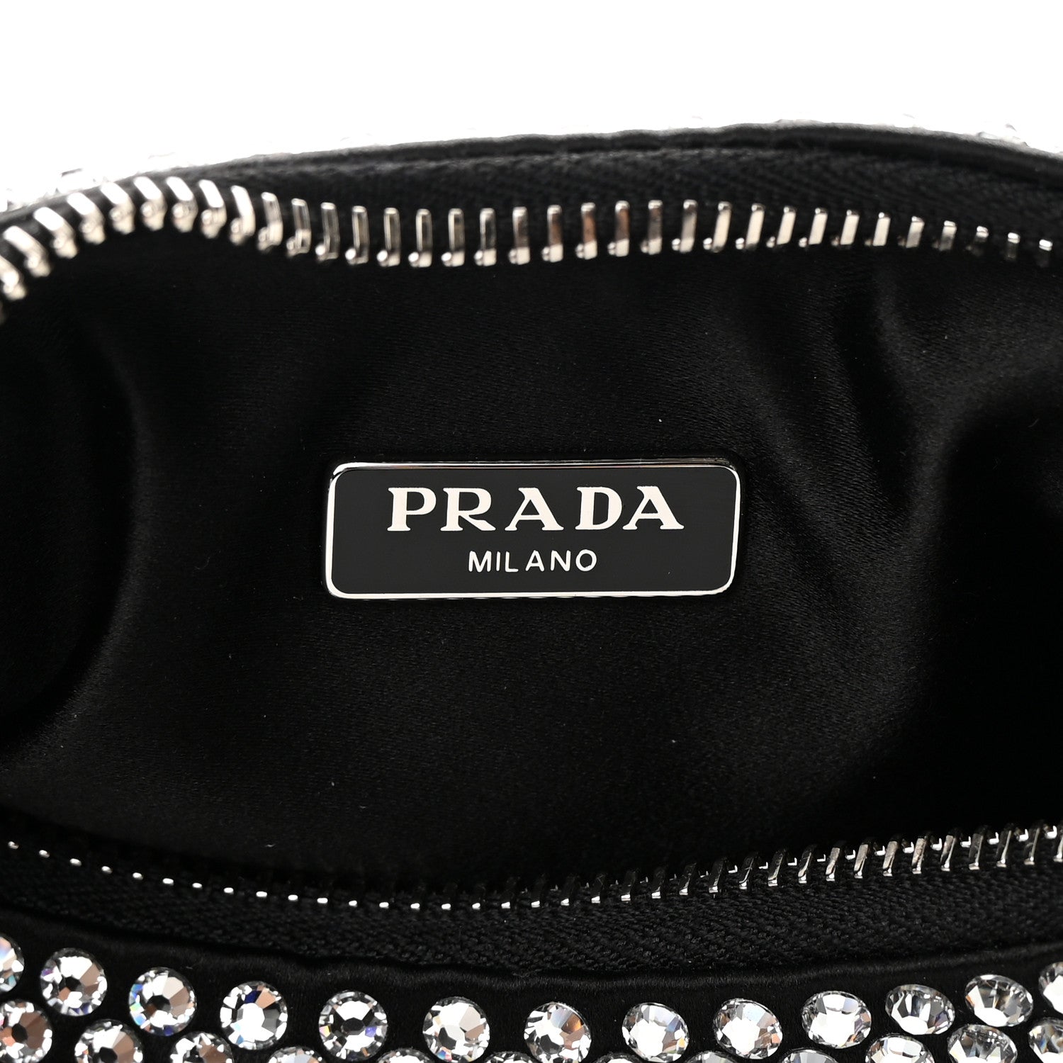 Prada Satin Crystal Re-Edition 2005 Shoulder Bag Cristal 6 of 10