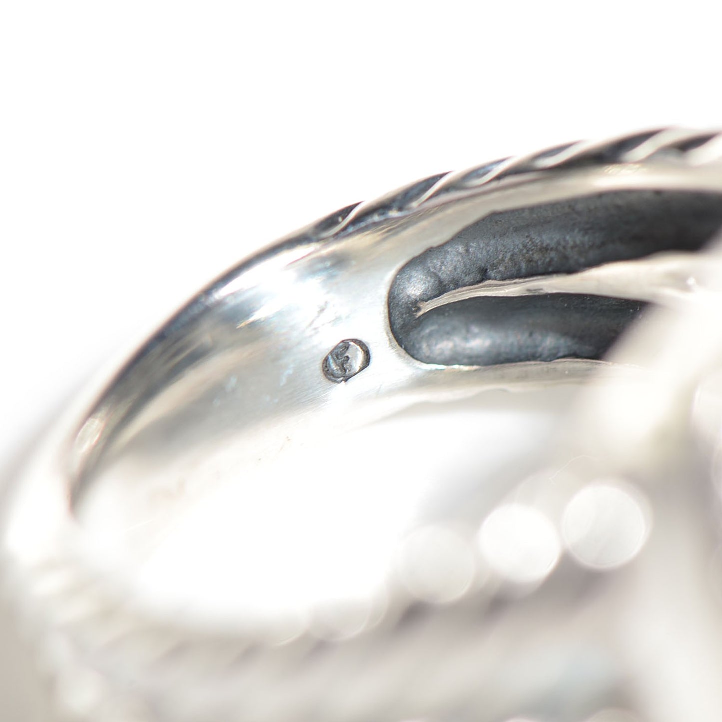 Sterling Silver Diamond Blue Topaz 11mm Albion Ring 54 7