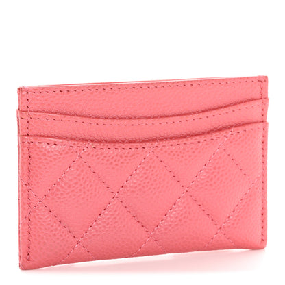 Chanel Metallic Caviar Quilted Card Holder Pink 3 of 11
