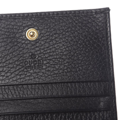Gucci Pebbled Calfskin GG Marmont Card Case Black 6 of 7