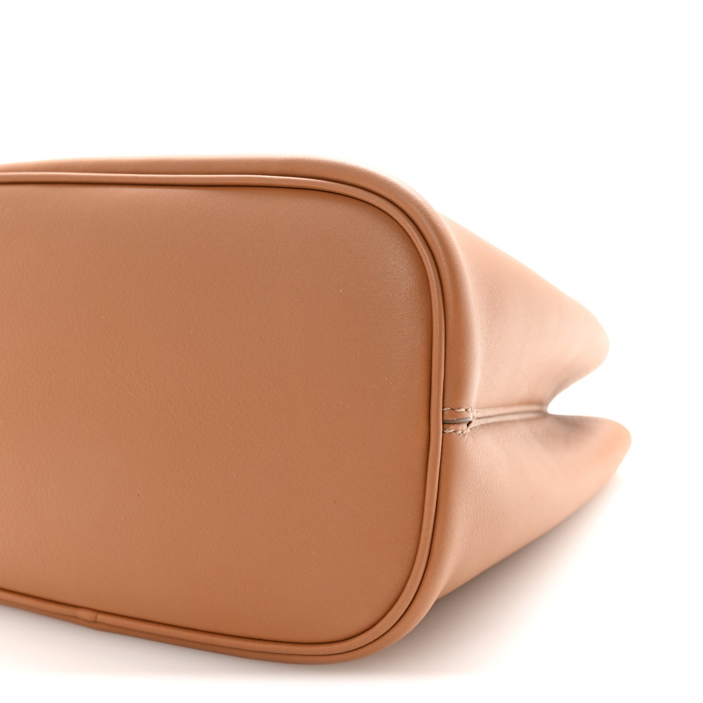 Soft Calfskin Medium Panier Bucket Bag Caramel