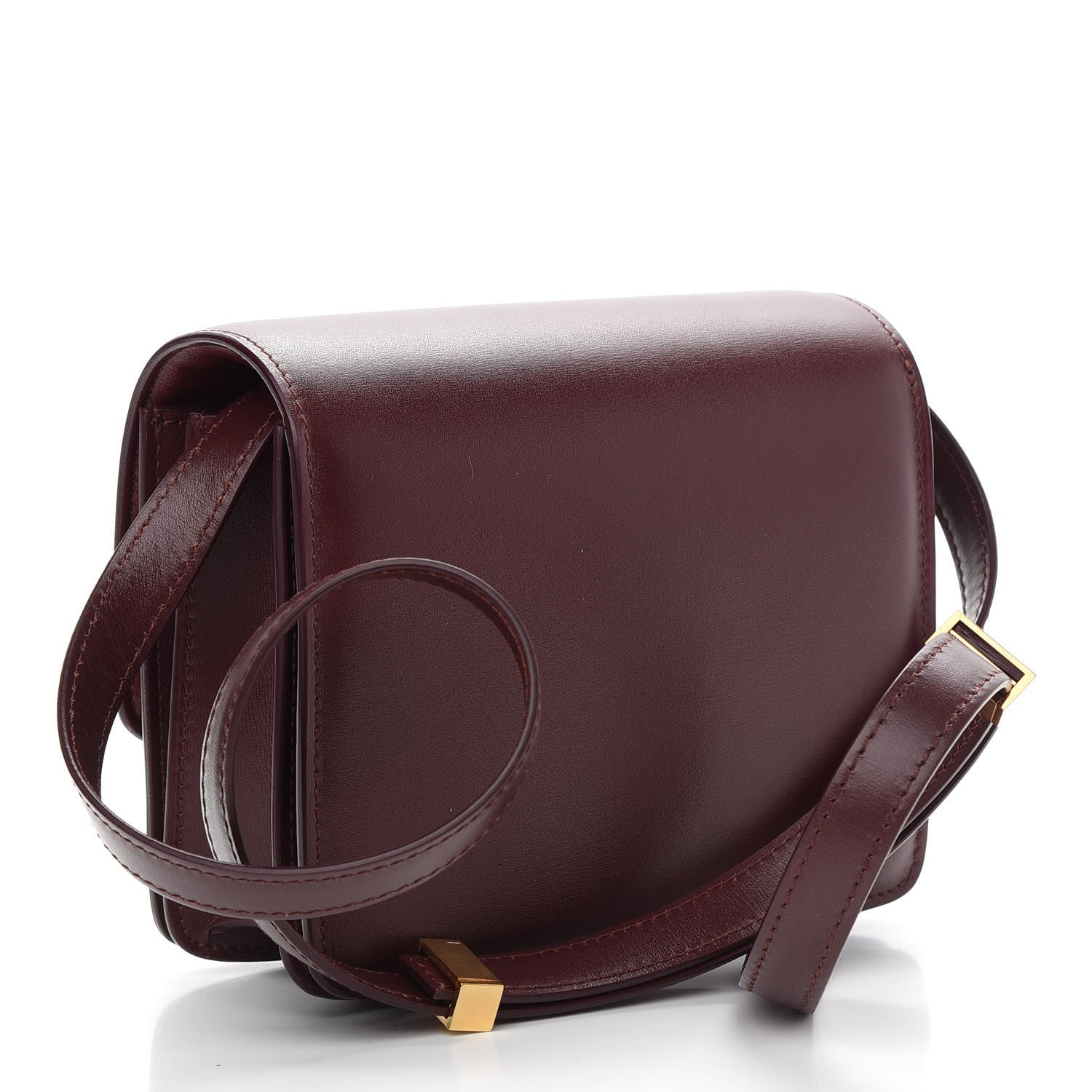 Celine Box Calfskin Small Classic Box Flap Bag Burgundy 3 of 9