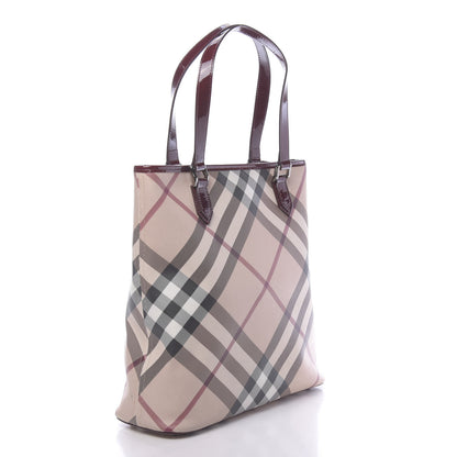 Burberry Supernova Check Regent Tote Berry Red 3 of 12