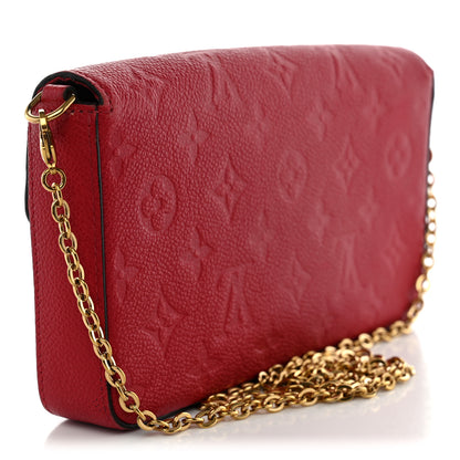 Louis Vuitton Empreinte Pochette Felicie Chain Wallet Scarlet 3 of 13
