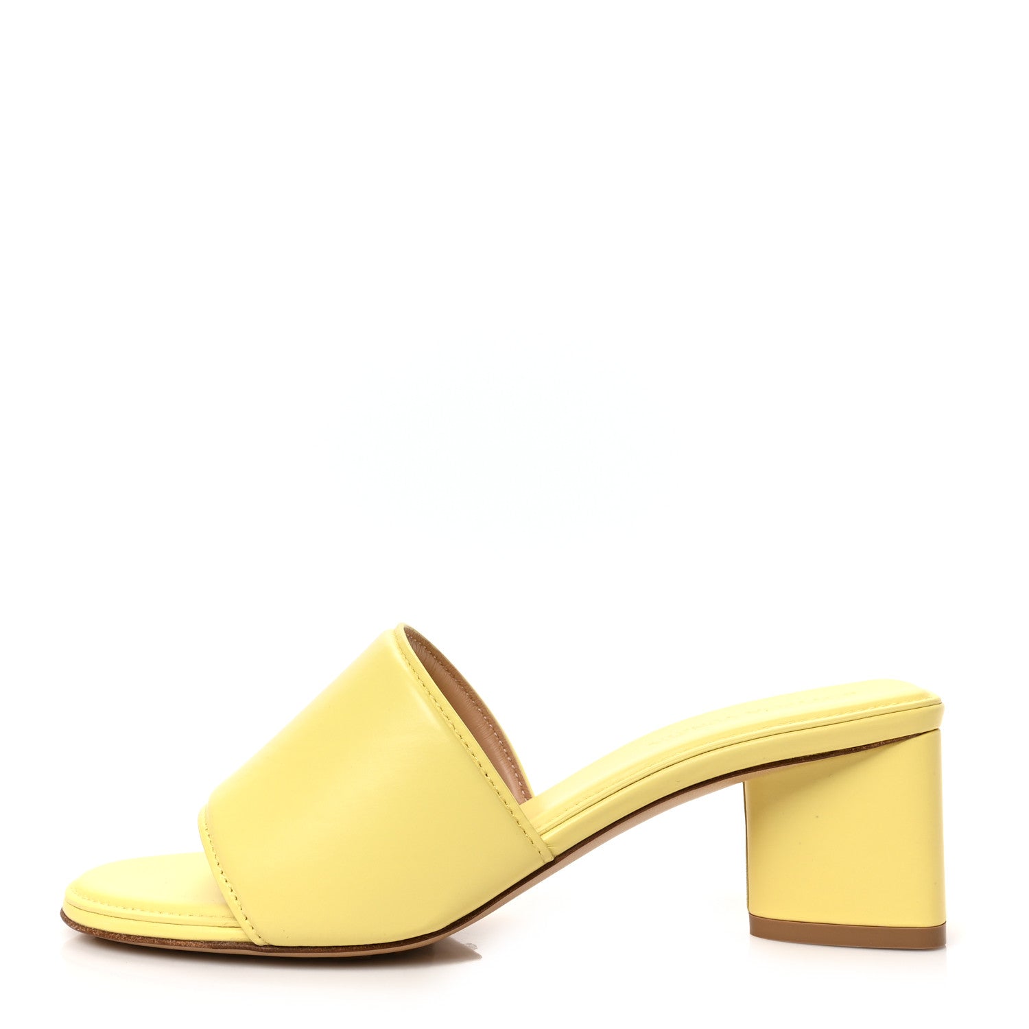 Bottega Veneta Vienna Calfskin The Band Mule Sandals 36 Lemonade 1 of 8
