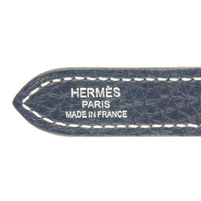 Hermes Taurillon Clemence Halzan 31 GM Bleu Saphir 7 of 8