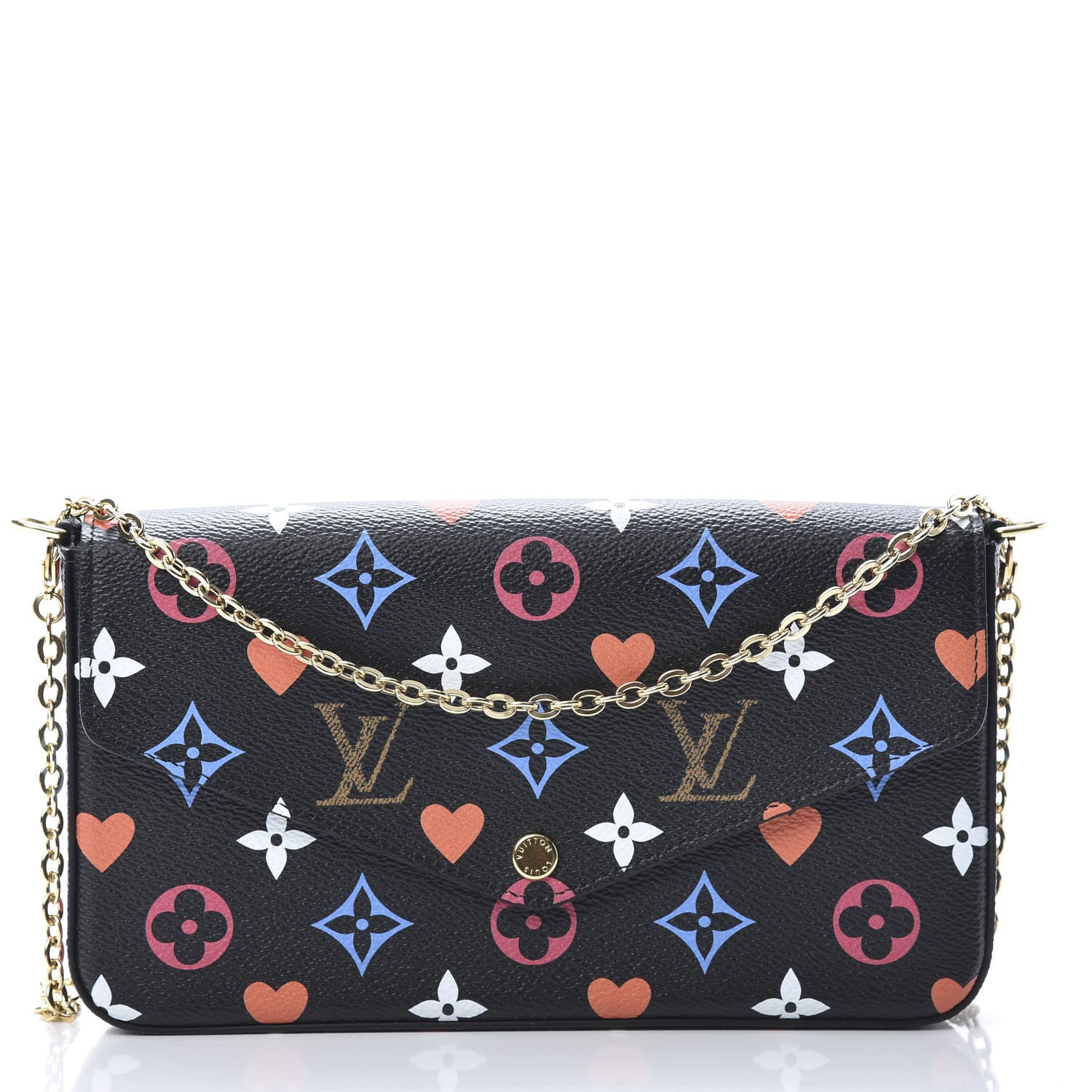 Louis Vuitton Game On Felicie Chain Wallet Black 3 of 13