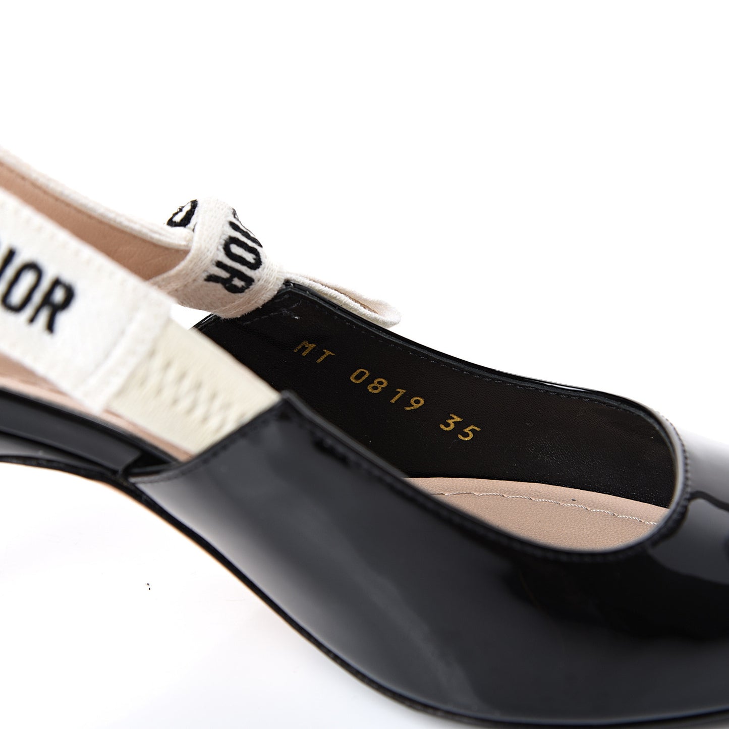 Patent Ribbon J'Adior Slingback 65mm Pumps 35 Black