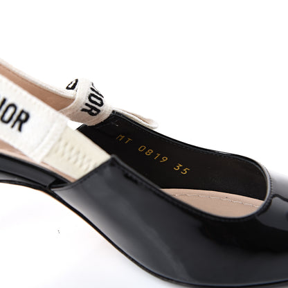 Christian Dior Patent Ribbon J'Adior Slingback 65mm Pumps 35 Black 10 of 10