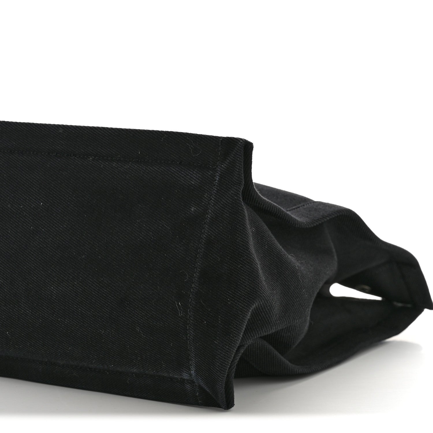 Saint Laurent Linen Calfskin Rive Gauche North South Tote Black 10 of 16