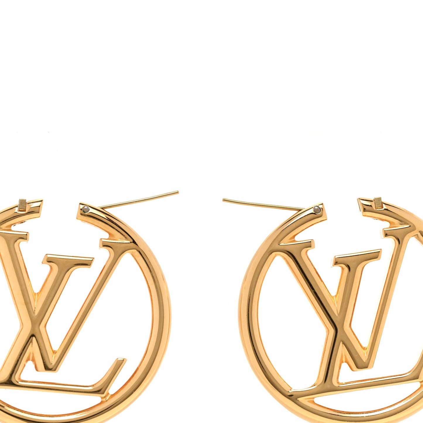 Metal Louise Hoop Earrings Gold