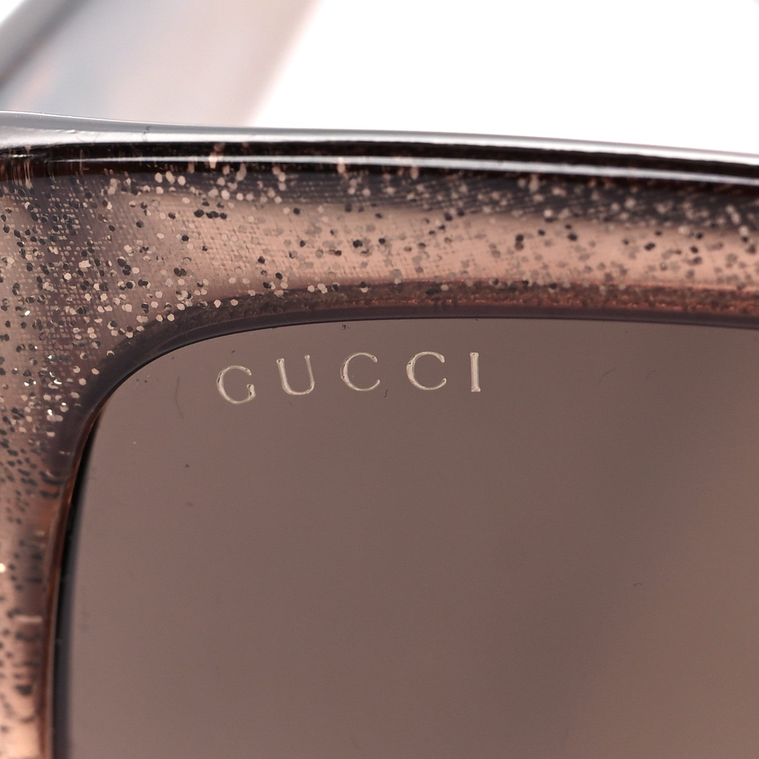 Gucci Acetate Glitter Optyl Square Sunglasses GG3837/F/S Brown Pink 7 of 8