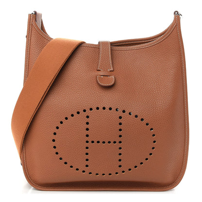 Hermes Taurillon Clemence Evelyne III GM Gold 1 of 9