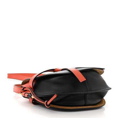 Loewe Calfskin Small Gate Crossbody Bag Orange Black 4 of 11