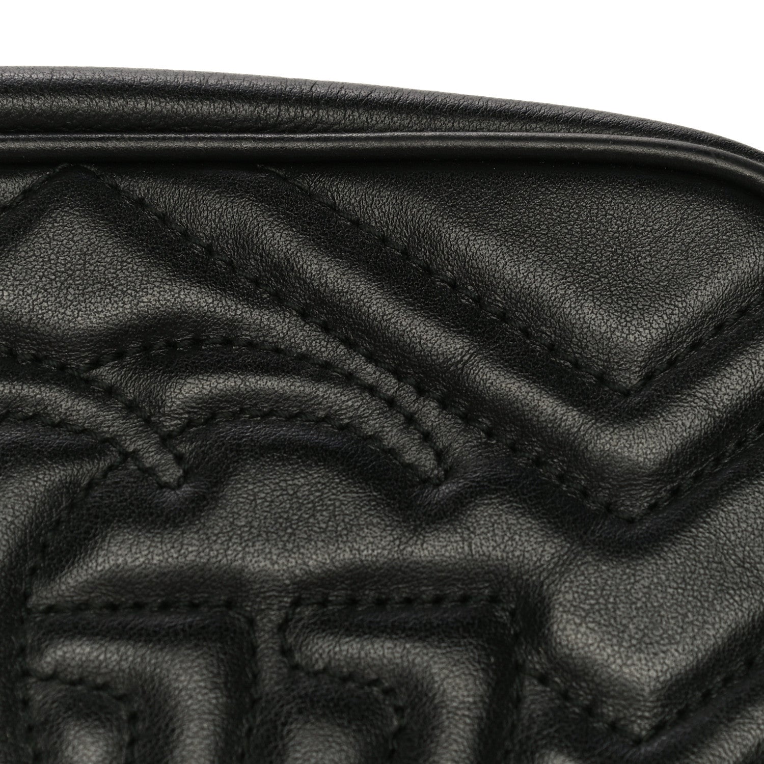 Gucci Calfskin Matelasse Mini GG Marmont Chain Shoulder Bag Black 15 of 17