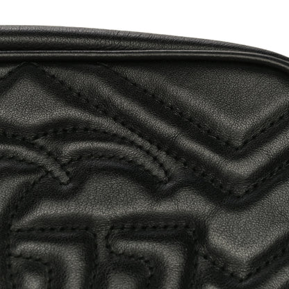 Gucci Calfskin Matelasse Mini GG Marmont Chain Shoulder Bag Black 15 of 17